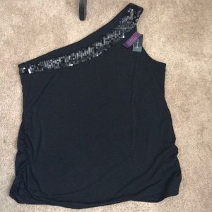 Lane Bryant Sequin One Shoulder Party Top 26/28